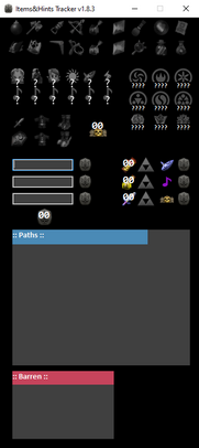 Screenshot of the Gossip Stone Tracker using the Triforce Blitz layout.